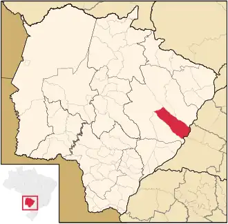 Lage von Brasilândia in Mato Grosso do Sul