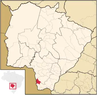 Lage von Coronel Sapucaia in Mato Grosso do Sul