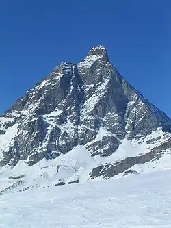 Südseite vom Skigebiet Breuil-Cervinia aus gesehen (2005).