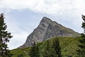 Wetterspitze von der Kalcher Alm aus fotografiert