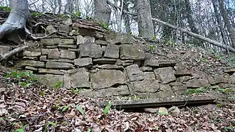 Mauerrest der Burg Oberrommental