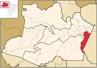 Lage von Maués in Amazonas