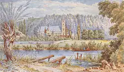 Klosterkirche Schöntal, Zeichnung von Max Eyth, 1856