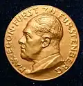 Max Egon II. zu Fürstenberg (Medaille Avers)