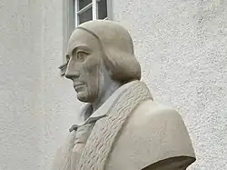 Max Pfänder (1900–1969). Stele für Karl von Müller-Friedberg (1755–1836). Klosterhof St. Gallen