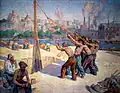 Maximilien Luce: Les batteurs de pieux entre
