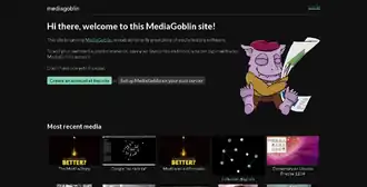 MediaGoblin Homepage Screenshot