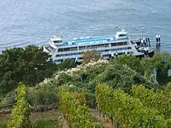 Aussichtspunkt Ödenstein (Meersburg): Blick auf Fährhafen (2016)