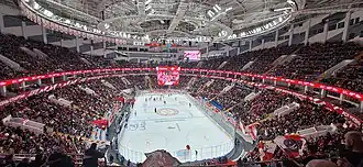 Die Arena im Januar 2024 beim Spiel HK Spartak Moskau gegen den HK Metallurg Magnitogorsk