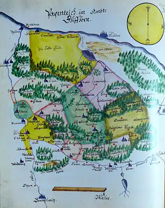 Der Papenteich im Amte Gifhorn (Ämteratlas des Fürstentums Lüneburg, um 1600)