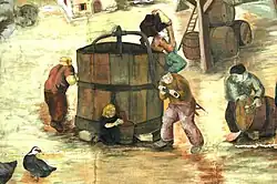 Teilansicht des Freskos – Herbst