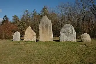 Menhire auf dem Schlossareal