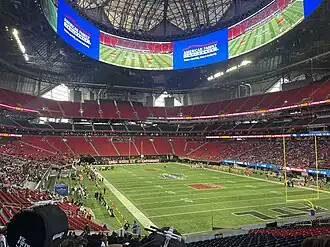 Das Mercedes-Benz Stadium nach der Fertigstellung (2017)