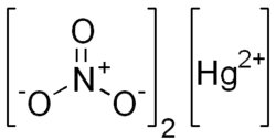 Strukturformel von Quecksilber(II)-nitrat