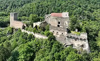Südsüdostansicht der Burgruine