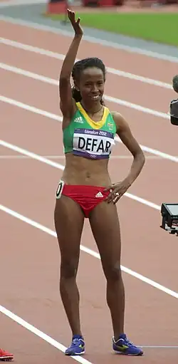Meseret Defar gewann nach Gold 2004 und Silber 2008 ihre zweite olympische&nbsp;Goldmedaille