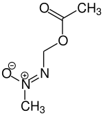 Strukturformel von Methylazoxymethylacetat