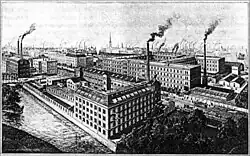 Fabrikgelände an der Weißen Elster (um 1910)