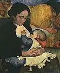 Mutterschaft: Marie Henry ihre Tochter stillend, 1890 (auch dieses Kind ist Mimi)