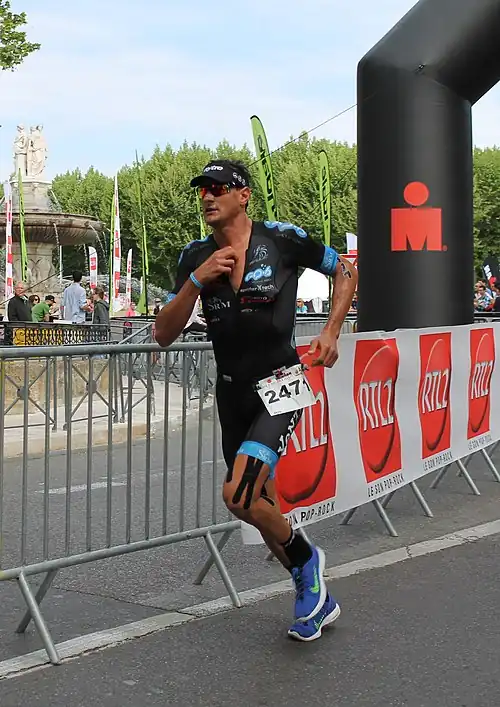 Michael Weiss beim Ironman Pays dʼAix (Mai 2015)