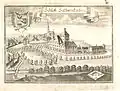 Schloss Salbernkirchen zu Salmanskirchen. Stich von Michael Wening, 1723.