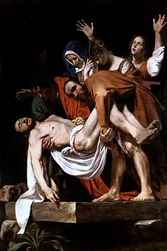Caravaggio – Grablegung (um 1603), Vatikanische Pinakothek, Rom