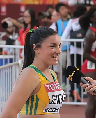 Michelle Jenneke bei den Weltmeisterschaften 2015 in Peking