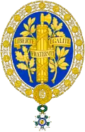 Überarbeitetes Staatssymbol der Dritten (1870–1940) sowie später Vierten Republik (1946–1958)