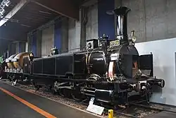 Erhaltene Esslingen-Lokomotive No.&nbsp;306 von 1856 im Eisenbahnmuseum Mulhouse