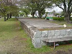 Früherer Bahnsteig der Endstation Miho