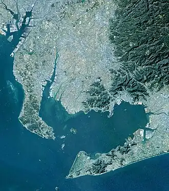Landsat-Aufnahme der Mikawa-Bucht