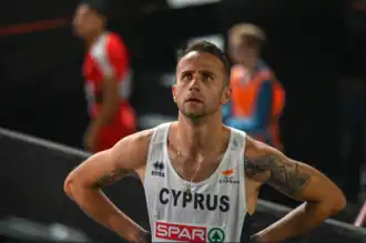 Milan Traikovits bei den Halleneuropameisterschaften 2023 in Istanbul