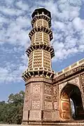 Minarett des Jahangir-Mausoleums, Lahore, Pakistan (um 1630)