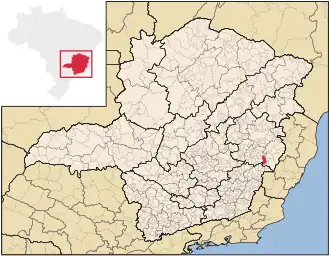 Lage von Ipanema im Bundesstaat Minas Gerais