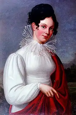 Wilhelmine Herzlieb, Ziehtochter der Frommanns, Öl auf Leinwand