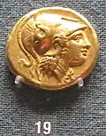 Doppelstater Gold mit Profilansicht Alexander des Großen - Ἀλέξανδρος&nbsp;Γ'