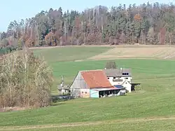 Das Gehöft Mittelmühle im Südwesten des Stadtteils.