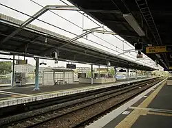 Blick auf die Bahnsteige