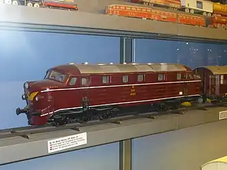 Modell der MY 1201 im Dänischen Eisenbahnmuseum