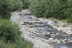 Die Möll nach dem Gößnitzerstausee ohne das Triebwasser