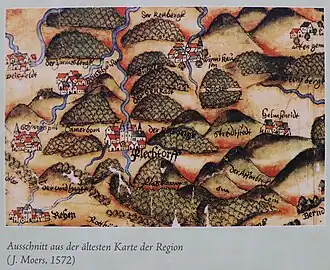 Der Widdehagen, Karte von 1572
