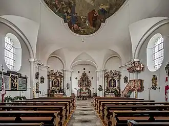 Der Innenraum der Pfarrkirche