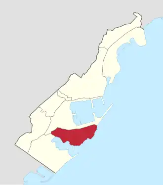 Lage von Monaco-Ville im Fürstentum Monaco