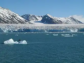 Monacobreen-Gletscher am Liefdefjorden im Haakon-VII-Land