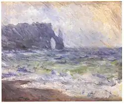 Claude Monet, Pluie à Étretat, 1884