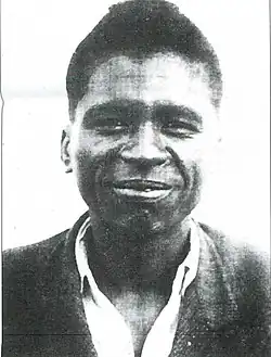 Monja Jaona in 1945, schwarz-weiß-Fotografie eines dunkelhäutigen Mannes mit Kraushaar.