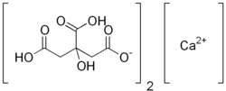 Strukturformel von Monocalciumcitrat