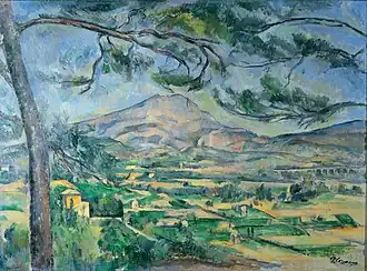 Die Cézanne-Gemälde Mann mit verschränkten Armen und Mont Sainte-Victoire