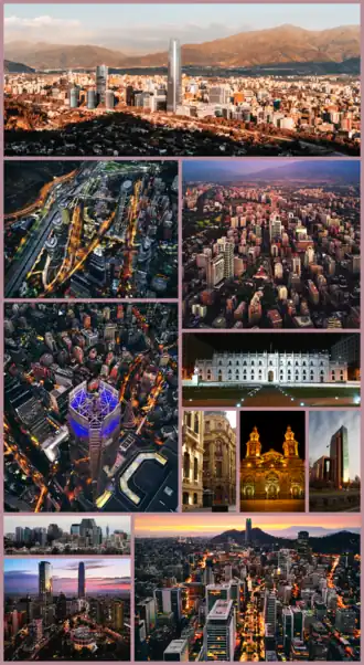 Collage von Santiago de Chile