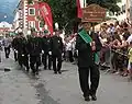 Mitglieder des Montanvereins „Norisches Eisen“ bei der Parade in Lienz 2009